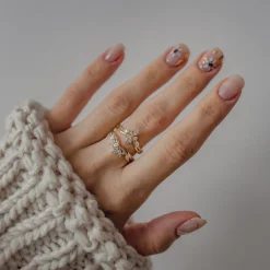 Schlichte Ringe | Hey Happiness Zirkonia Krone Ring Vereter Sterlingsilber Gold