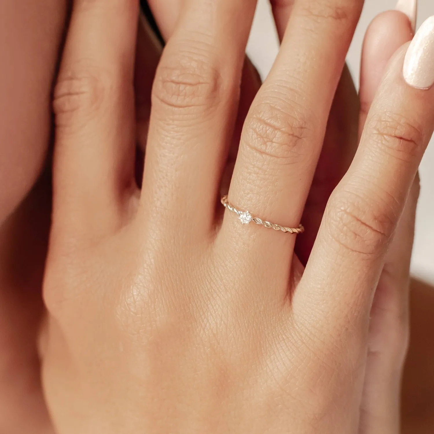 Trauringe Und Eheringe | Hey Happiness Zusammen Diamanten Ring 14K Gold