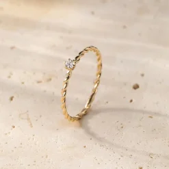 Trauringe Und Eheringe | Hey Happiness Zusammen Diamanten Ring 14K Gold
