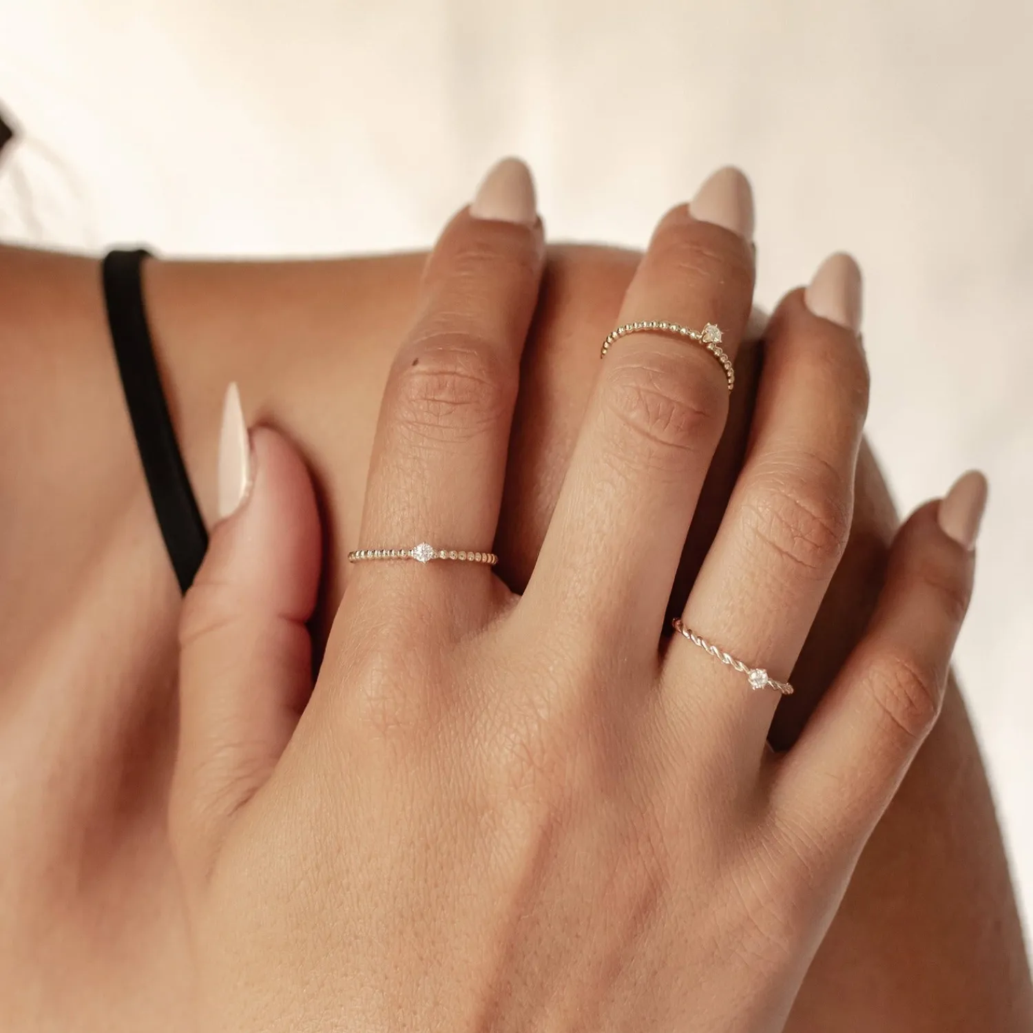 Trauringe Und Eheringe | Hey Happiness Zusammen Diamanten Ring 14K Gold