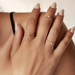 Trauringe Und Eheringe | Hey Happiness Zusammen Diamanten Ring 14K Gold