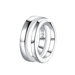 Ear Cuffs | Ohrstecker | Hey Happiness Zweireihige Ear Cuff Ohrringe Sterlingsilber Silver