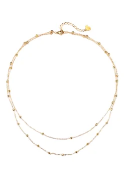 Filigrane Ketten | Hey Happiness Zweireihige Kette farbe Gold