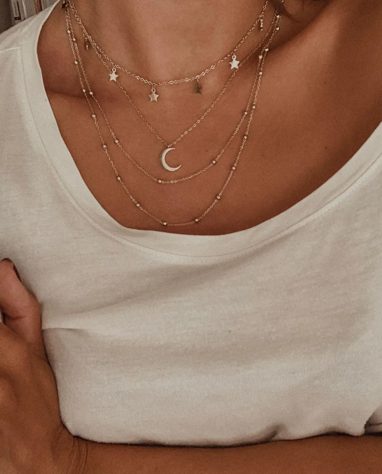 Filigrane Ketten | Hey Happiness Zweireihige Kette farbe Gold