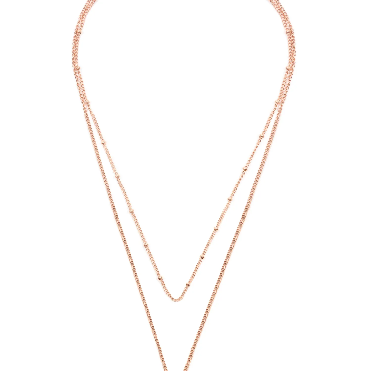 Filigrane Ketten | Hey Happiness Zweireihige Kette Kreis in Rosegold Rose Gold