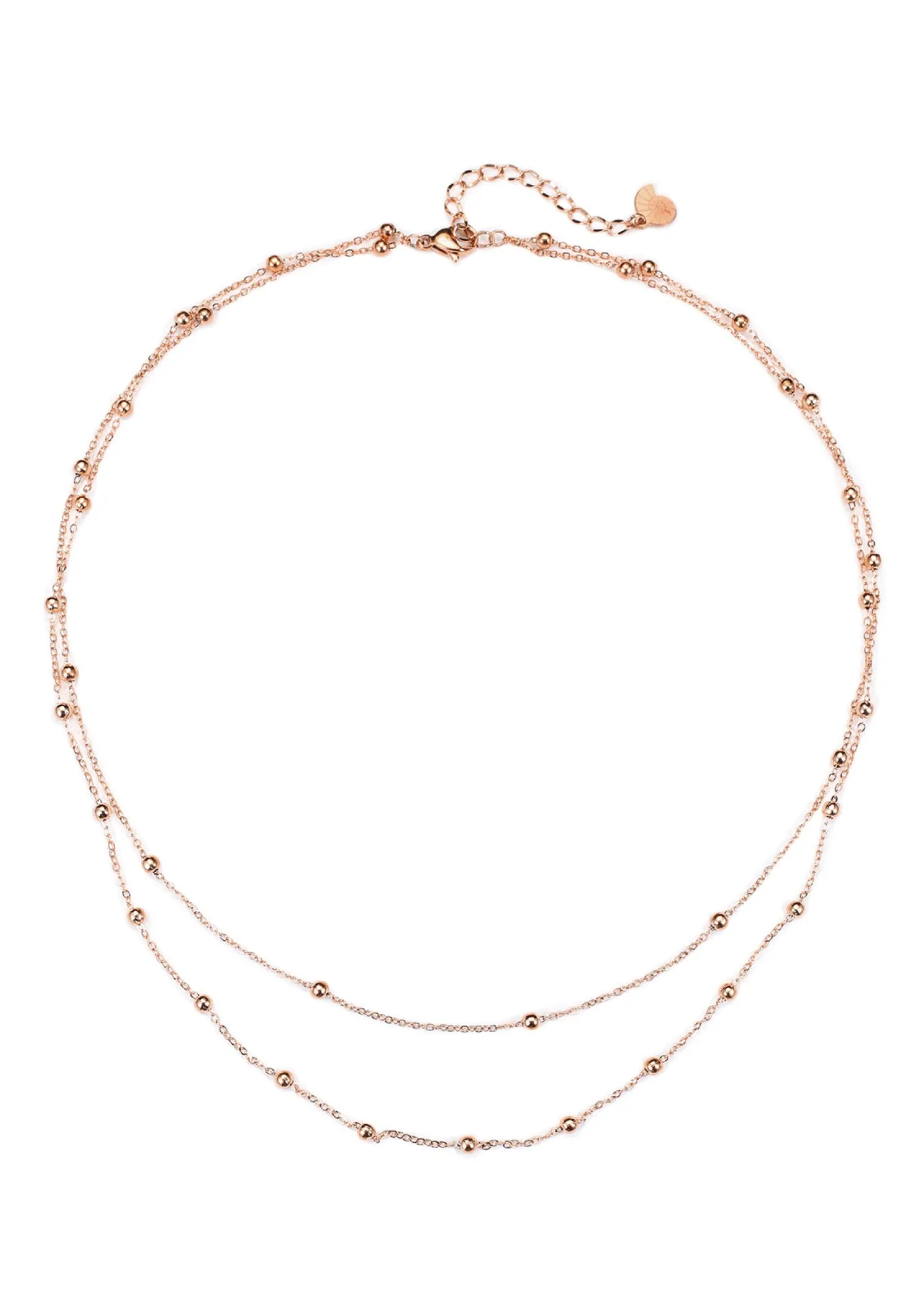 Filigrane Ketten | Hey Happiness Zweireihige Kette Rosegold Rose Gold
