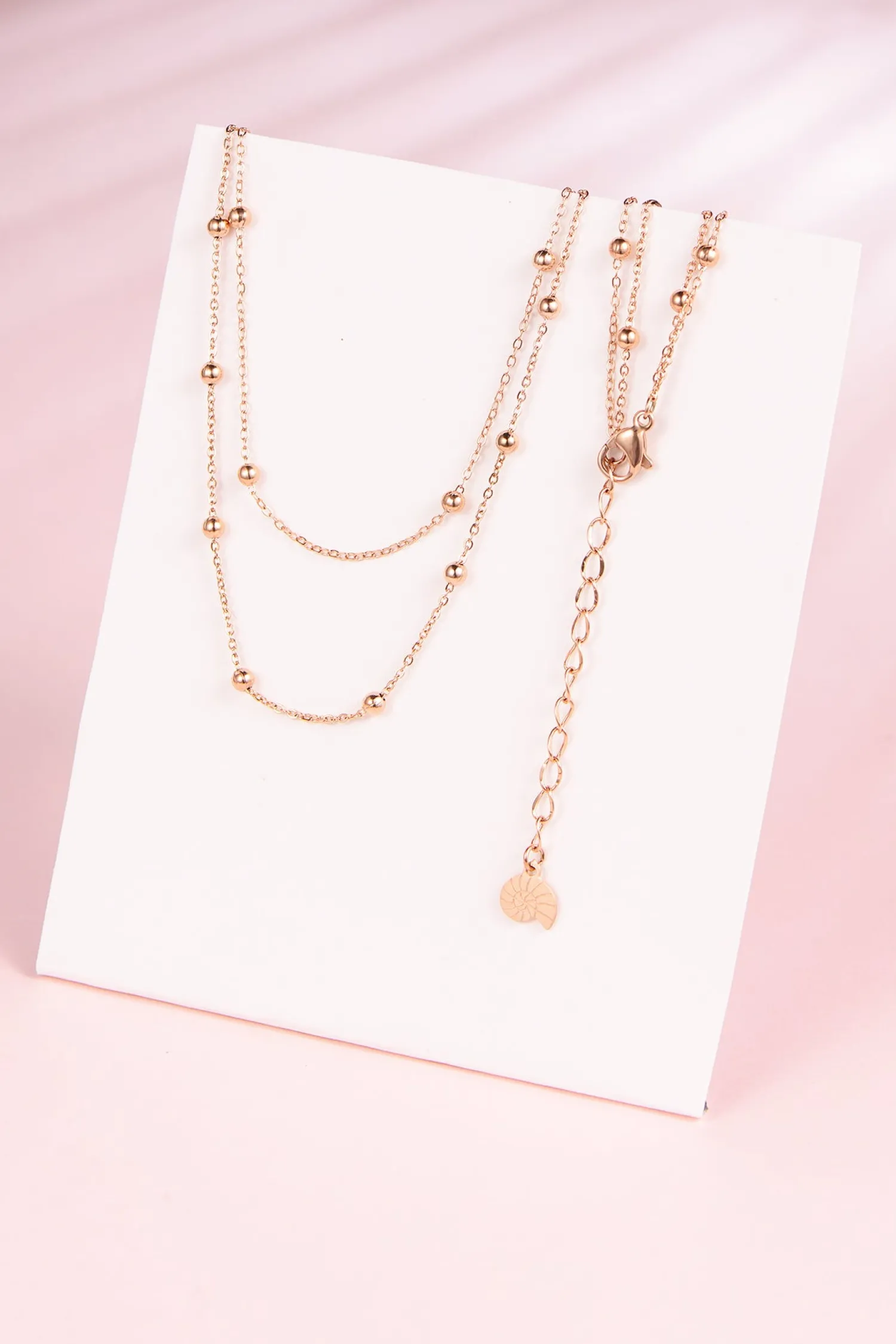 Filigrane Ketten | Hey Happiness Zweireihige Kette Rosegold Rose Gold