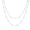 Filigrane Ketten | Hey Happiness Zweireihige Kette Silberfarbe Silver