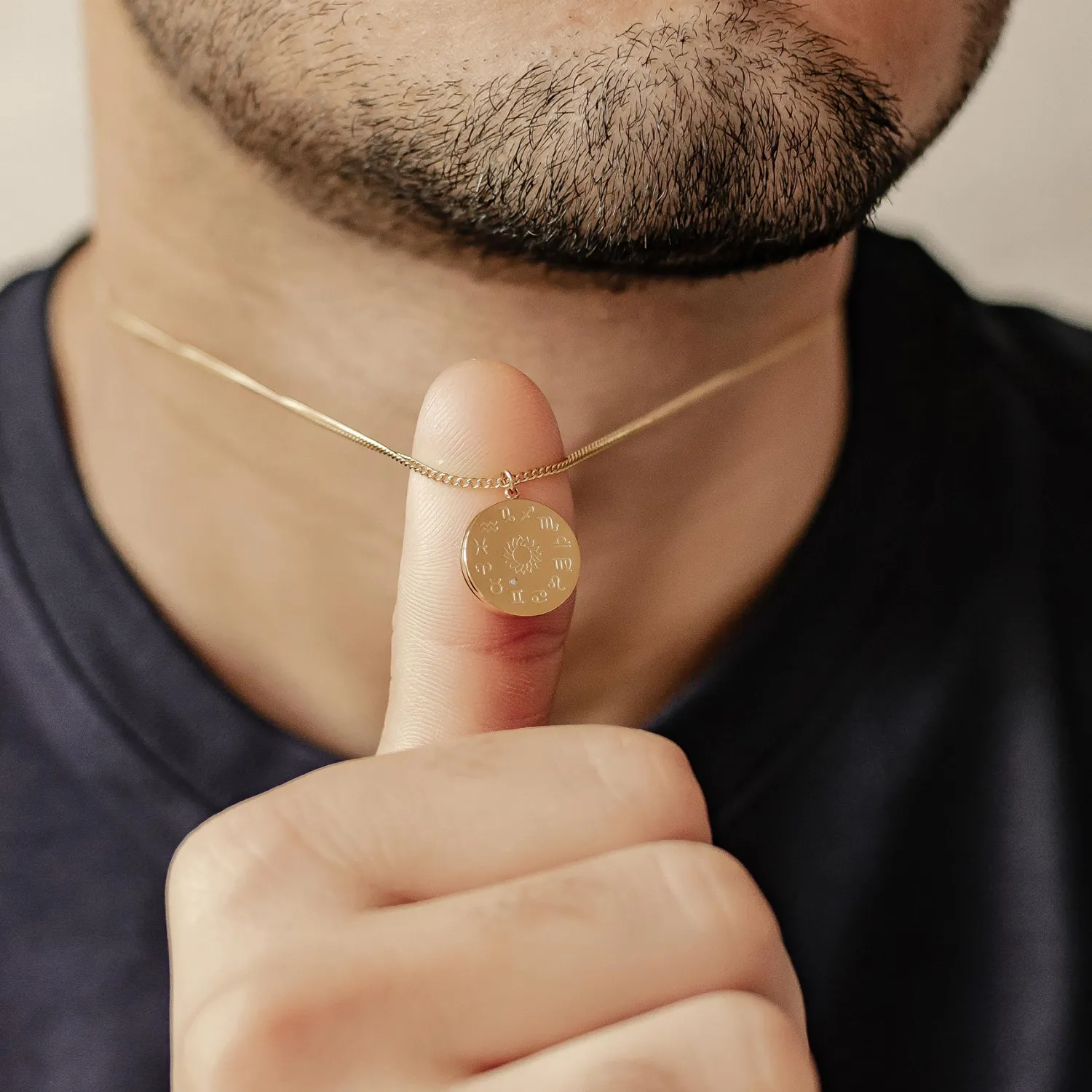 Filigrane Ketten | Hey Happiness Zwillinge Sternbild Anhänger Halskette